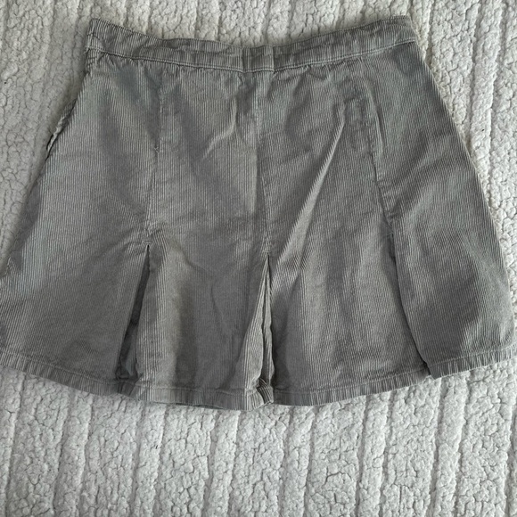 BDG/Urban Outfitters | Corduroy | Pleated | Mini Skirt | Y2K | Gray | M - Picture 5 of 8